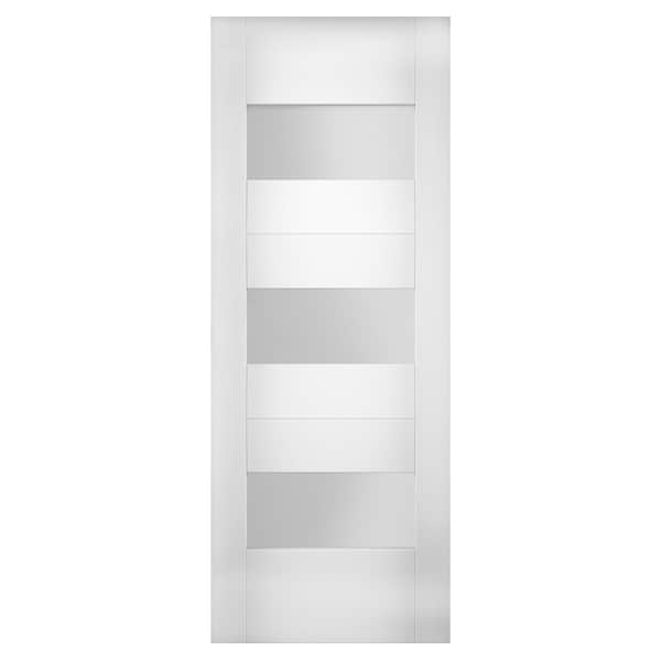 Vdomdoors Barn Interior Door, 24" x 80", White SETE6003S-WS-30 - main